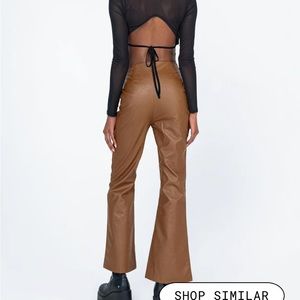 NWT Princess Polly pu pants brown size 2 !